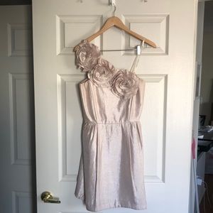 One shouldered blush dress | Size M